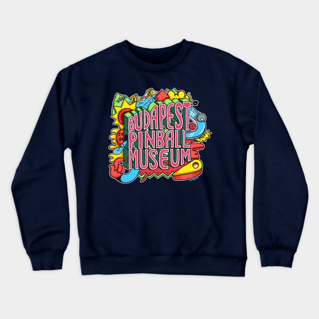 Budapest Pinball Museum Crewneck Sweatshirt by pbal